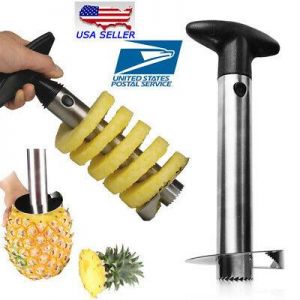 גאדג'טים מטורפים! גאדטים לבית Pineapple Corer Slicer Cutter Peeler Stainless Steel Kitchen Easy Gadget Fruit